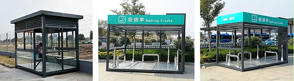 钢结构氟碳喷漆吸烟亭