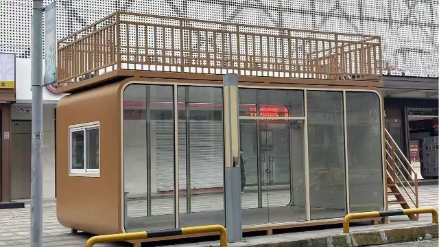 商业广场、公园绿地苹果舱售货亭
